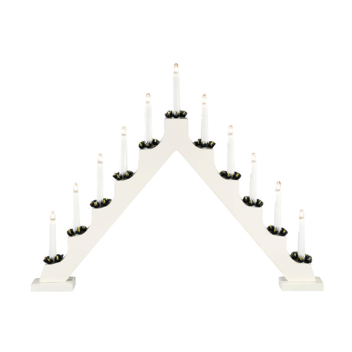 Adventsljusstake 11-armad Vit Konstsmide